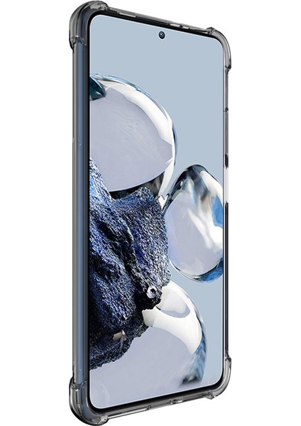 Xiaomi 12T Pro 5g Yumuşak Tpu Net Şok Geçirmez Kapak Dört Köşe Hava Yastığı Anti-Drop Case-Transparent Siyah (Yurt Dışından)