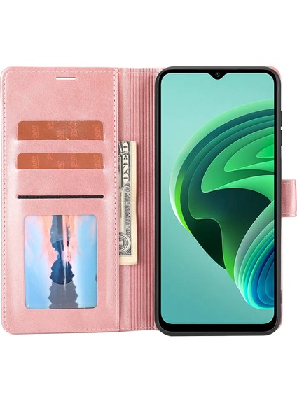 Xiaomi Redmi Için 10 5g/not 11E 5g/10 Prime+ 5g/xiaomi Poco M4 5g Anti-Çizelge Telefon Flip Deri Kılıf Şok Geçirmez Telefon Koruyucu Kapak Pembe (Yurt Dışından)