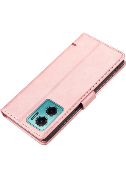 Xiaomi Redmi Için 10 5g/not 11E 5g/10 Prime+ 5g/xiaomi Poco M4 5g Anti-Çizelge Telefon Flip Deri Kılıf Şok Geçirmez Telefon Koruyucu Kapak Pembe (Yurt Dışından)