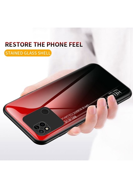 Xiaomi Redmi Için 10A Gradyan Renk Temsilli Cam Kılıf Sabit Pc Yumuşak Tpu Çerçeve Çekmeye Dayanıklı Kapak Kabuk Black (Yurt Dışından) fiyatları