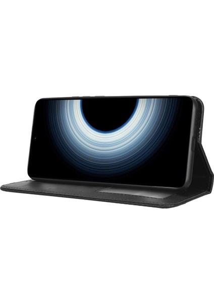 Xiaomi 12T 5g/redmi K50 Ultra 5G/12T Pro 5g Retro Doku Pu Deri Telefon Kılıfı Baskılı Desen Standı Manyetik Emilim Cüzdan Black (Yurt Dışından) indirimleri