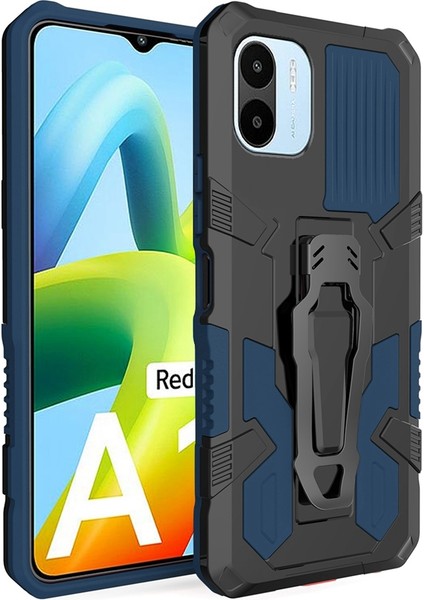 4U Sky Mechwarrior Xiaomi Redmi A1 4g/a2 4g Koruyucu Koruyucu Koruyucu Koruyucu Koruyucu Koruyucu Koruyucu Tpu+Pc Arka Klip Kickstand-Blue ile Zor Zırh Telefon Kapağı (Yurt Dışından)