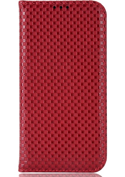 Xiaomi Poco X4 Pro 5g Magnicy Otomatik Absorbed Telefon Cüzdan Kapağı Izgara Doku Pu Deri Stand Kasa Kırmızısı (Yurt Dışından) indirimleri
