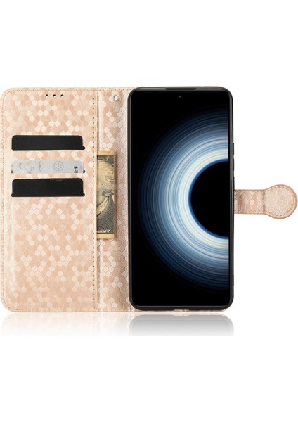 Xiaomi 12T 5g/redmi K50 Ultra 5g Için Anti-Cratch Cep Telefonu Kılıfı, Pu Deri Dot Desen Baskılı Stand Telefon Cüzdan Kapağı Strap-Rose Altın (Yurt Dışından) fiyatları