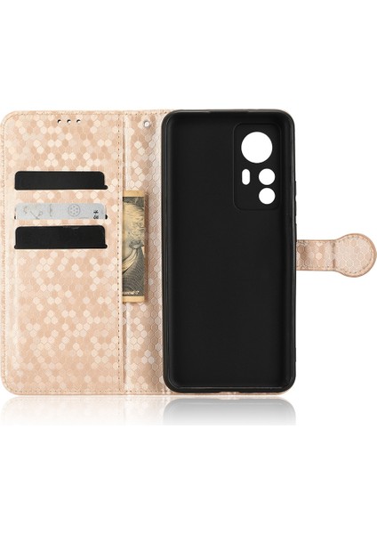 Xiaomi 12T 5g/redmi K50 Ultra 5g Için Anti-Cratch Cep Telefonu Kılıfı, Pu Deri Dot Desen Baskılı Stand Telefon Cüzdan Kapağı Strap-Rose Altın (Yurt Dışından) fırsatları