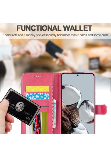 Xiaomi 12T 5g/redmi K50 Ultra 5G/12T Pro 5g Buzağı Dokusu Pu Deri Telefon Stand Magnetic Teclas Cüzdan Telefon Kapak-Pembe (Yurt Dışından) indirimleri