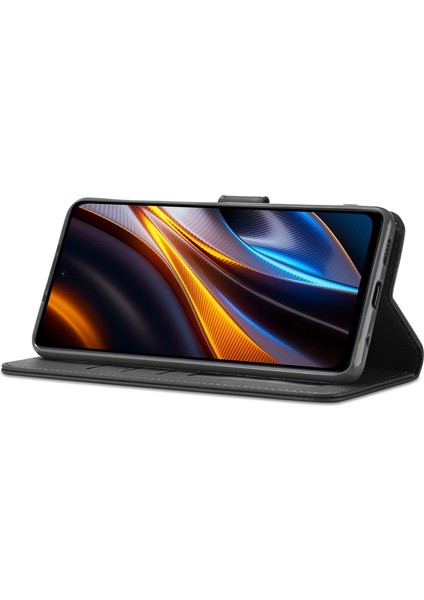 Xiaomi Için Redmi 10 5g/poco M5 4g/m4 5g/redmı Not 11E 5g/redmi 10 Prime+ 5g/11 Prime 5g Telefon Cüzdan Kılıf Pu Deri Deri Stand Manyetik Telefon Kapak Black (Yurt Dışından)