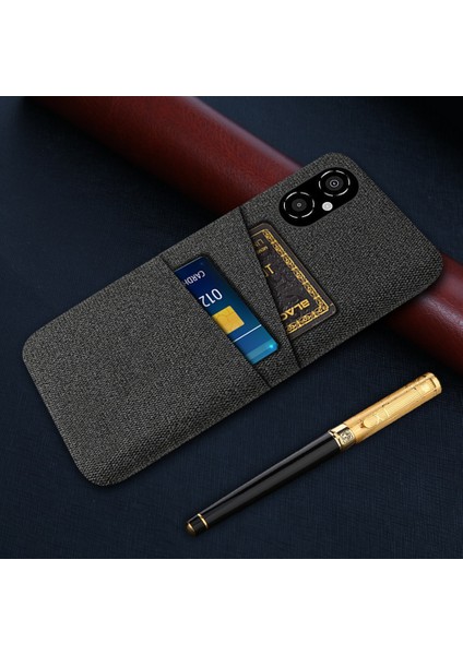 Xiaomi Poco M4 Için 5g Çizgiye Döküm Anti Anti-Cratch Case Yumuşak Dokunmatik Kumaş Doku Pc Arka Kapak Çift Kart Tutucu-Black (Yurt Dışından) indirimleri
