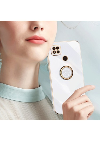 Xiaomi Redmi 10A Için Xinli Ring Tutucu Kickstand Telefon Kılıfı, Elektraplatma Altın Kenar Tpu Telefon Kapak Pembe (Yurt Dışından) fırsatları