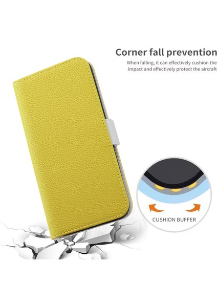 Xiaomi Için 12 Lite 5g Candy Renk Litchi Doku Telefon Kılıfı Pu Deri Stand Cüzdan Kapak Sarı (Yurt Dışından) fırsatları