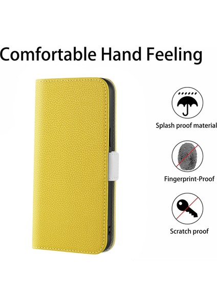 Xiaomi Için 12 Lite 5g Candy Renk Litchi Doku Telefon Kılıfı Pu Deri Stand Cüzdan Kapak Sarı (Yurt Dışından) indirimleri