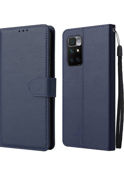 Xiaomi Için Stand Kapağı Redmi 10 5g/redmi 10 Prime+ 5g/redmi Not 11E 5g, Folio Flip Pu Deri Cüzdan Cep Telefon Kılıfı Kredar-Mavi ile (Yurt Dışından)