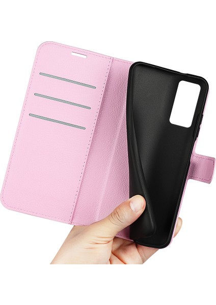 Xiaomi Için 12 Lite Litchi Doku Telefon Kılıfı Pu Deri+Tpu Ayarlanabilir Stand Cüzdan Koruyucu Telefon Kapak Pembe (Yurt Dışından) fiyatları