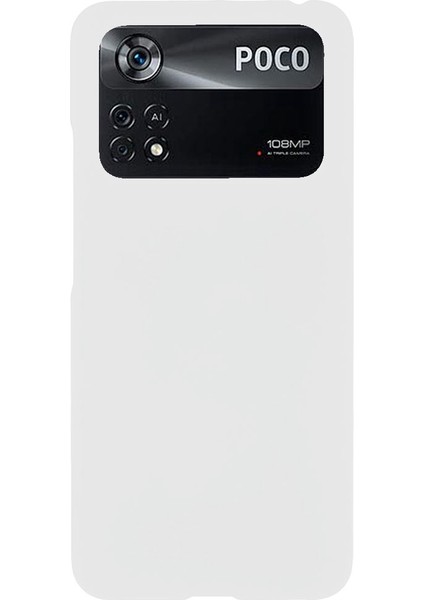 Xiaomi Poco X4 Pro 4g Ka Finish Cep Telefon Kılıfı Parlak Yüzey Sert Pc Arka Kapak-Beyaz (Yurt Dışından)