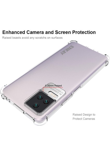 Xiaomi Poco F4 5g/redmi K40S 5g Kristal Berraklığında Kayma Önleyici Telefon Kapağı Dört Köşe Geliştirilmiş Düşme Koruma Çantası Için Tpu Ince Kasa (Yurt Dışından) modelleri