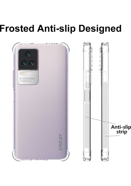 Xiaomi Poco F4 5g/redmi K40S 5g Kristal Berraklığında Kayma Önleyici Telefon Kapağı Dört Köşe Geliştirilmiş Düşme Koruma Çantası Için Tpu Ince Kasa (Yurt Dışından) fırsatları