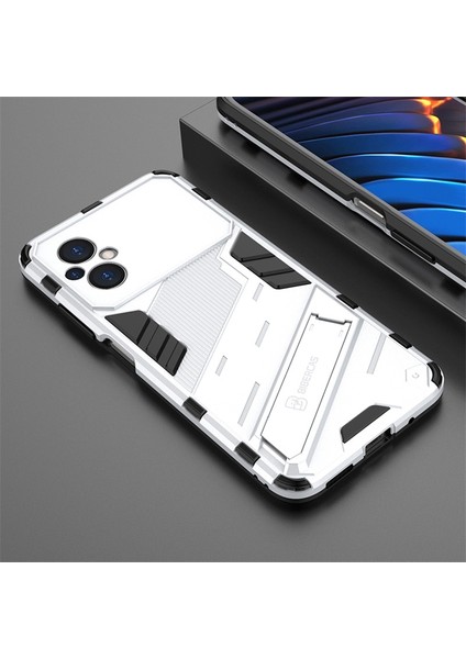 Xiaomi Poco M4 Için 5g Şok Geçirmez Kickstand Case Hibrid Hard Pc Yumuşak Tpu Koruyucu Telefon Kapak-Beyaz (Yurt Dışından) fiyatları