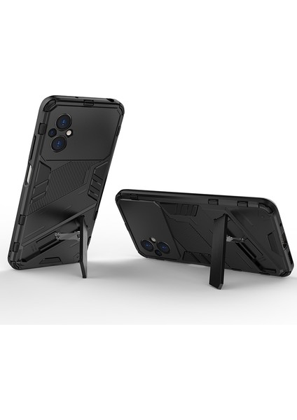 Xiaomi Poco M4 Için 5g Şok Geçirmez Kickstand Case Hibrid Hard Pc Yumuşak Tpu Koruyucu Telefon Kapak-Beyaz (Yurt Dışından) modelleri
