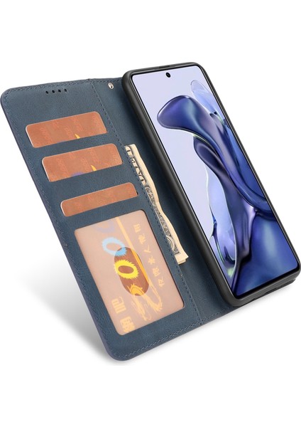 Xiaomi Için Poco M4 Pro 4g Pu Deri Dal Damla Geçirmez Koruma Telefon Kılıfı Cüzdan Stand Koruyucu Kapak Kayış Mavisi (Yurt Dışından) fiyatları