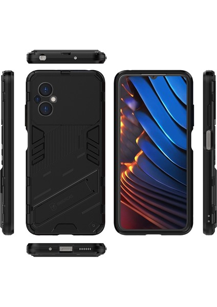 Xiaomi Poco M4 Için 5g Şok Geçirmez Kickstand Case Hibrid Hard Pc Yumuşak Tpu Koruyucu Telefon Kapak-Beyaz (Yurt Dışından) fırsatları