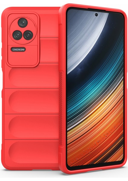 Xiaomi Poco F4 5g/redmi K40S 5g Tpu Telefon Koruyucu Kılıfı, Çarpışmaya Dayanıklı Sağlam Kabuk Kapak-Kırmızı (Yurt Dışından)