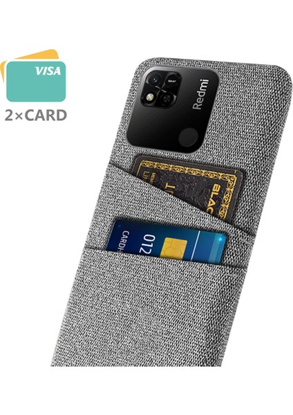 Çift Kart Yuvaları Bez+Pc Kılıfı Xiaomi Redmi 10A 4g, Kumaş Doku Anti-Fall Koruyucu Telefon Kapak Işık Gri (Yurt Dışından) fiyatları