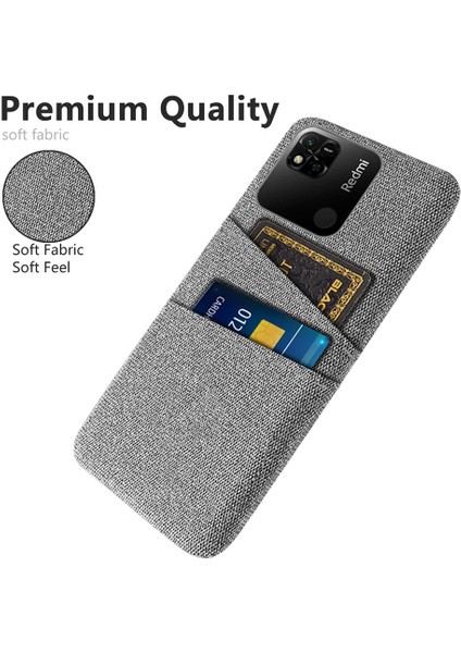Çift Kart Yuvaları Bez+Pc Kılıfı Xiaomi Redmi 10A 4g, Kumaş Doku Anti-Fall Koruyucu Telefon Kapak Işık Gri (Yurt Dışından) modelleri