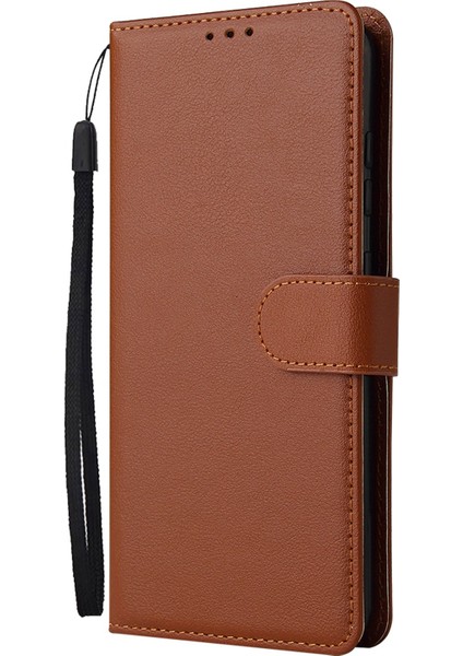 Xiaomi Için Stand Kapağı Redmi 10 5g/redmi 10 Prime+ 5g/redmi Not 11E 5g, Folio Flip Pu Deri Cüzdan Cep Telefonu Kılıf-Brown (Yurt Dışından)