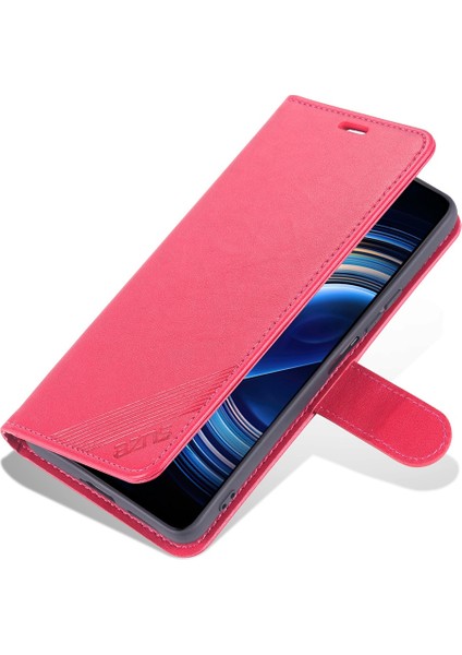 Xiaomi Için Redmi K50 PRO/K50 Cüzdan Telefon Kılıfı Dokulu Pu Deri Folyo Flip Kitap Kapağı Tpu Şok Geçirmez Stand Kasa-Kırmızı (Yurt Dışından) indirimleri