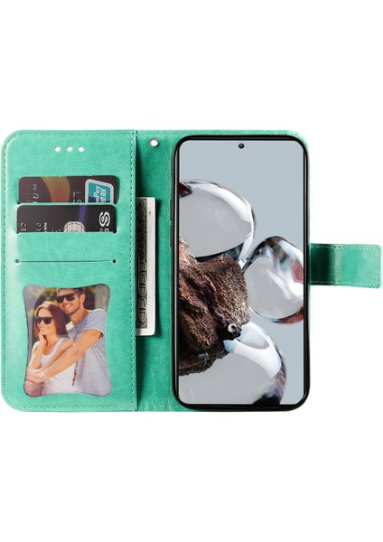 Xiaomi 12T 5g/redmi K50 Ultra 5G/12T Pro 5g Stand Cüzdan Pu Deri Kılıf Çiçeği Baskı Anti-Greatch Telefon Kapağı Strap-Yeşil (Yurt Dışından) fiyatları