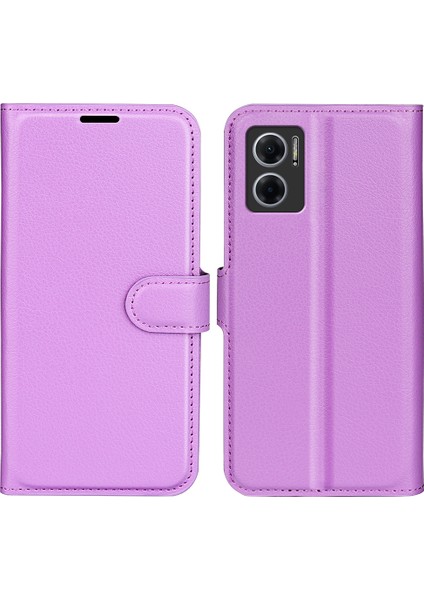 Xiaomi Için Redmi Note 11E 5g/redmi 10 5g/redmi 10 Prime+ 5g Cüzdan Stili Litchi Doku Telefon Kılıfı Pu Deri+ Tpu Çift Katman Koruma Stand Kabuk-Doğum (Yurt Dışından)