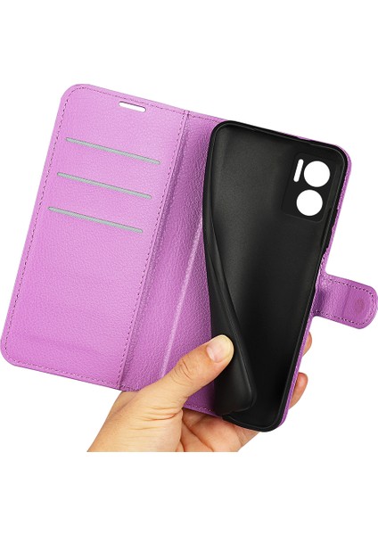 Xiaomi Için Redmi Note 11E 5g/redmi 10 5g/redmi 10 Prime+ 5g Cüzdan Stili Litchi Doku Telefon Kılıfı Pu Deri+ Tpu Çift Katman Koruma Stand Kabuk-Doğum (Yurt Dışından)