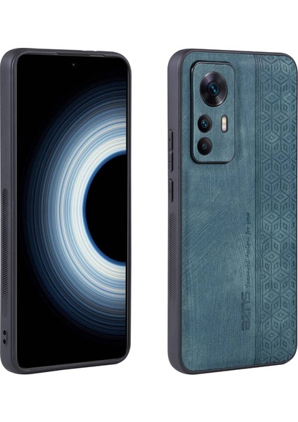 Xiaomi 12T 5g/redmi K50 Ultra 5g Anti-Slatch Anti-Clatf Cep Telefonu Kapak Kabuğu Baskılı Pu Desen Pu Deri+Tpu Telefon Kılıf Yeşili (Yurt Dışından)