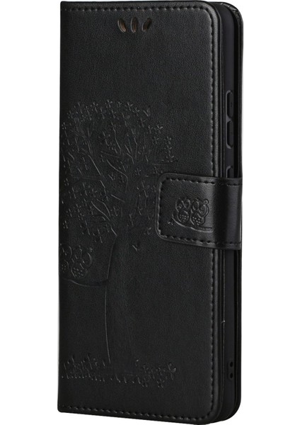 Xiaomi 12T 5g/redmi K50 Ultra 5G/12T Pro 5g Pu Deri Deri Baskılı Baykuş Ağacı Desen Kılıf Anti-Çizelge Cüzdan Stand Manyetik Toka Kapak Black (Yurt Dışından) fırsatları