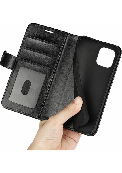 Xiaomi Için Pu Deri Telefon Kapağı Redmi A1 4g/a2 4g, Çılgın At Dokusu Flip Stand Cüzdan Tam Koruma Kılıfı Black (Yurt Dışından) indirimleri