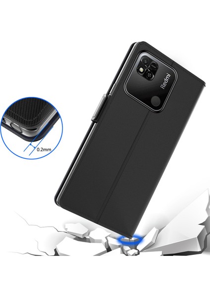 Xiaomi Için Redmi 10C 4g Pu Deri Stand Kartı Tutucu Telefon Kılıfı Makyajla Damla Geçirmez Manyetik Koruyucu Midror-Black (Yurt Dışından) indirimleri