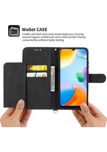 Xiaomi Redmi 10C 4g Anti-Fall Anti-Fone Kılıfı Baskılı Çiçekler Pu Deri Deri Dokun (Yurt Dışından) indirimleri