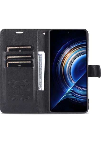 Xiaomi Için Redmi K50 PRO/K50 Cüzdan Telefon Kılıfı Dokulu Pu Deri Folyo Flip Kitap Kapağı Tpu Şok Geçirmez Stand Case-Black (Yurt Dışından) fiyatları