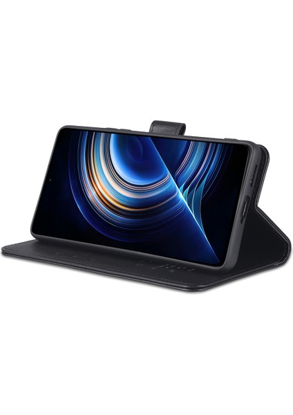 Xiaomi Için Redmi K50 PRO/K50 Cüzdan Telefon Kılıfı Dokulu Pu Deri Folyo Flip Kitap Kapağı Tpu Şok Geçirmez Stand Case-Black (Yurt Dışından) modelleri