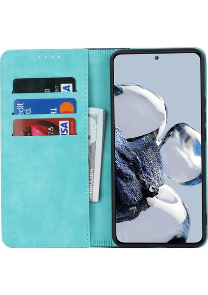 Xiaomi 12T 5G/12T Pro 5g/redmi K50 Ultra Pu Deri Telefon Kılıfı Stand Iki Renk Ekleme Cüzdan Kapak Işık Mavi+Koyu Mavi (Yurt Dışından) fiyatları