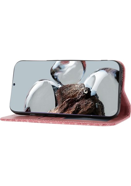 Xiaomi Için 12T 5g/redmi K50 Ultra 5g Rhombus Desen Baskılı Pu Deri Stand Buzağı Dokusu Şok Geçirmez Telefon Cüzdan Kapağı Strap-Rose Altın (Yurt Dışından) fiyatları