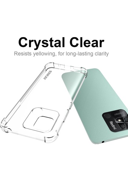 Xiaomi Redmi 10C/10 (Hindistan) Kayma Önleyici Kenar Tpu Kasası Kristal Temiz Ince Kapak Dört Köşe Gelişmiş Düşme Koruma Telefonu Kasası (Yurt Dışından) indirimleri