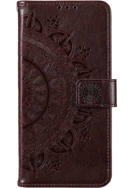 Xiaomi Için 12 Lite Baskılı Mandala Çiçek Deri Kılıf Cüzdanı Telefon Stand Kapağı Bilek Kayış-Kahverengi (Yurt Dışından) fırsatları
