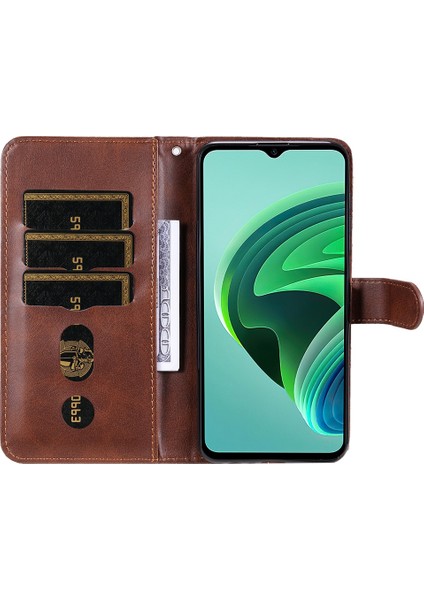 Xiaomi Için Redmi Xiaomi Için Redmi Not 11E 5g/redmi 10 5g/redmi 10 Prime+ 5g Fermuarlı Cep Külten Pu Deri Telefon Kabuğu Folio Flip Cüzdan+ Stand Telefon Kılıfı Aksesuar-Brown (Yurt Dışından) modelleri