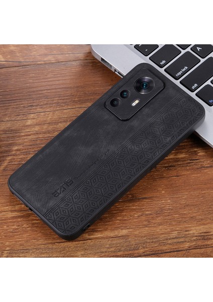 Xiaomi 12T 5g/redmi K50 Ultra 5g Anti-Slatch Anti-Clatf Cep Telefonu Kapak Kabuğu Baskılı Pu Desen Pu Deri+Tpu Telefon Kılıfı Black (Yurt Dışından) indirimleri