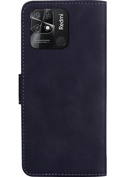 Xiaomi Redmi 10C Için Düz Renk Telefon Kılıfı, Pu Deri Stand Cüzdan Kapağı Tpu Iç Telefon Kabuk Black (Yurt Dışından) fırsatları