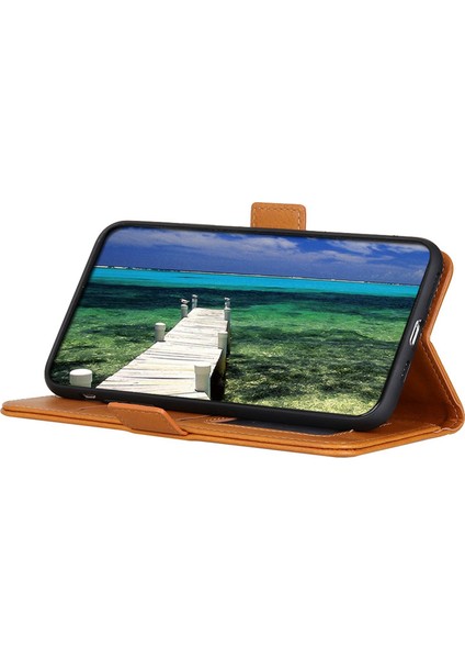 Xiaomi Için Poco M4 5g / Poco M5 4g / 5g Pu Deri Cüzdan Folio Kılıfı Yan Manyetik Koruma Stand Tam Vücut Koruyucu Kapak Sarı (Yurt Dışından)