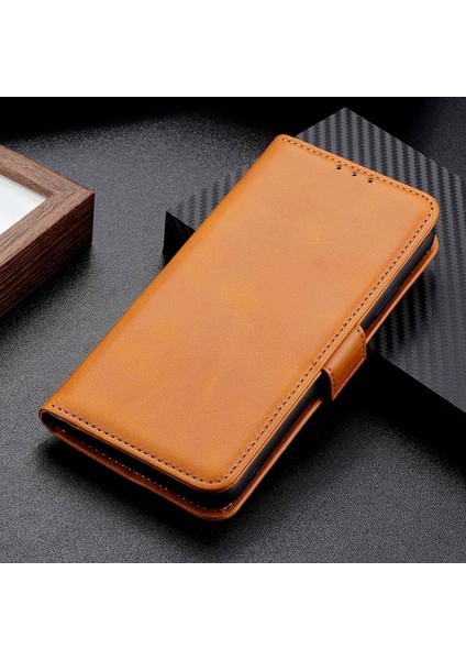 Xiaomi Için Poco M4 5g / Poco M5 4g / 5g Pu Deri Cüzdan Folio Kılıfı Yan Manyetik Koruma Stand Tam Vücut Koruyucu Kapak Sarı (Yurt Dışından)