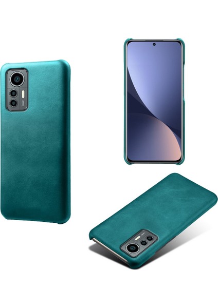 Xiaomi Için 12 Lite 5g Giyim Dayanıklı Buzağı Dokulu Pu Deri Kaplama Sabit Pc Anti Drop Cep Telefon Kılıfı Kapak Yeşil (Yurt Dışından)