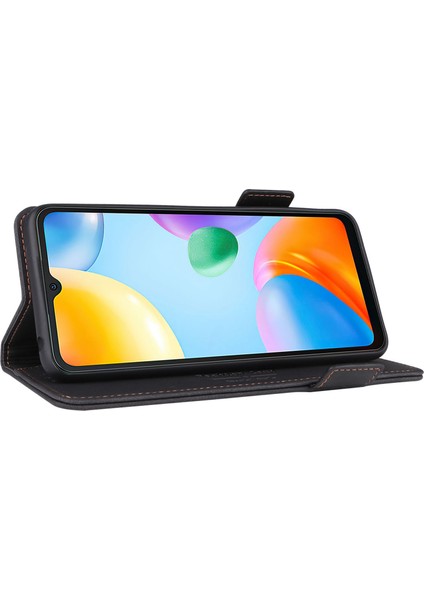 Xiaomi Redmi Için 10C Pu Deri Deri Cüzdan Koruyucu Telefon Kılıfı Stand Kitap Tasarımı Şok Geçirmez Tpu Iç Kabuk Anti-Çizelge Kapak Black (Yurt Dışından) indirimleri